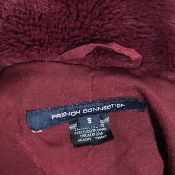 French Connection Small Faux Fur Jacket Full Zip Purple Buona $168 - Picture 11 of 12